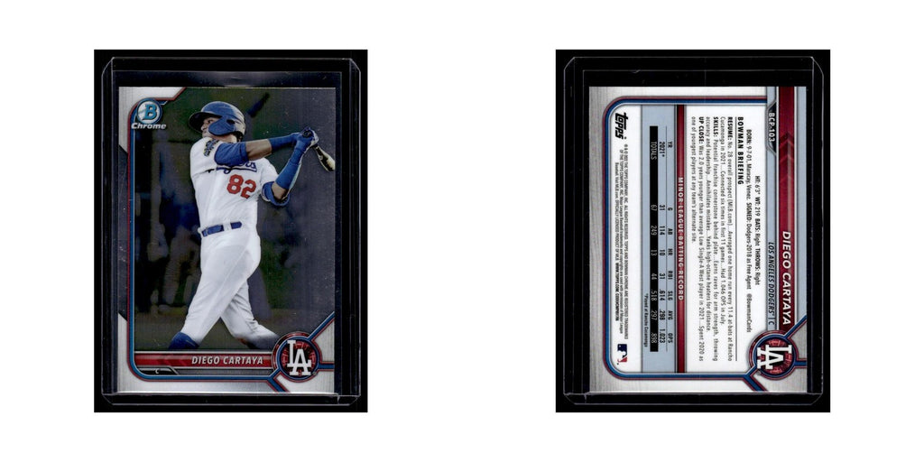 Diego Cartaya 2022 Bowman Chrome Prospects #BCP-103 Los Angeles Dodgers NM