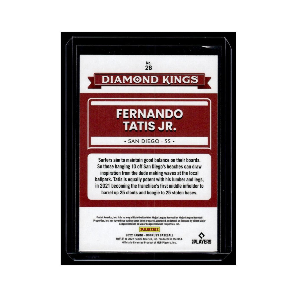 Fernando Tatis Jr. 2022 Donruss Diamond Kings #28 San Diego Padres NM