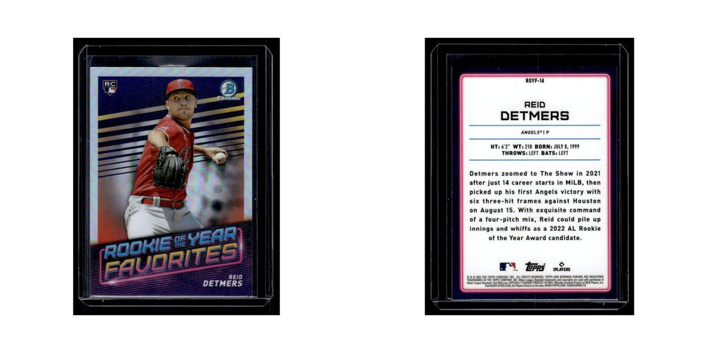 Reid Detmers 2022 Bowman Chrome Rookie of the Year Favorites #ROYF-14 NM