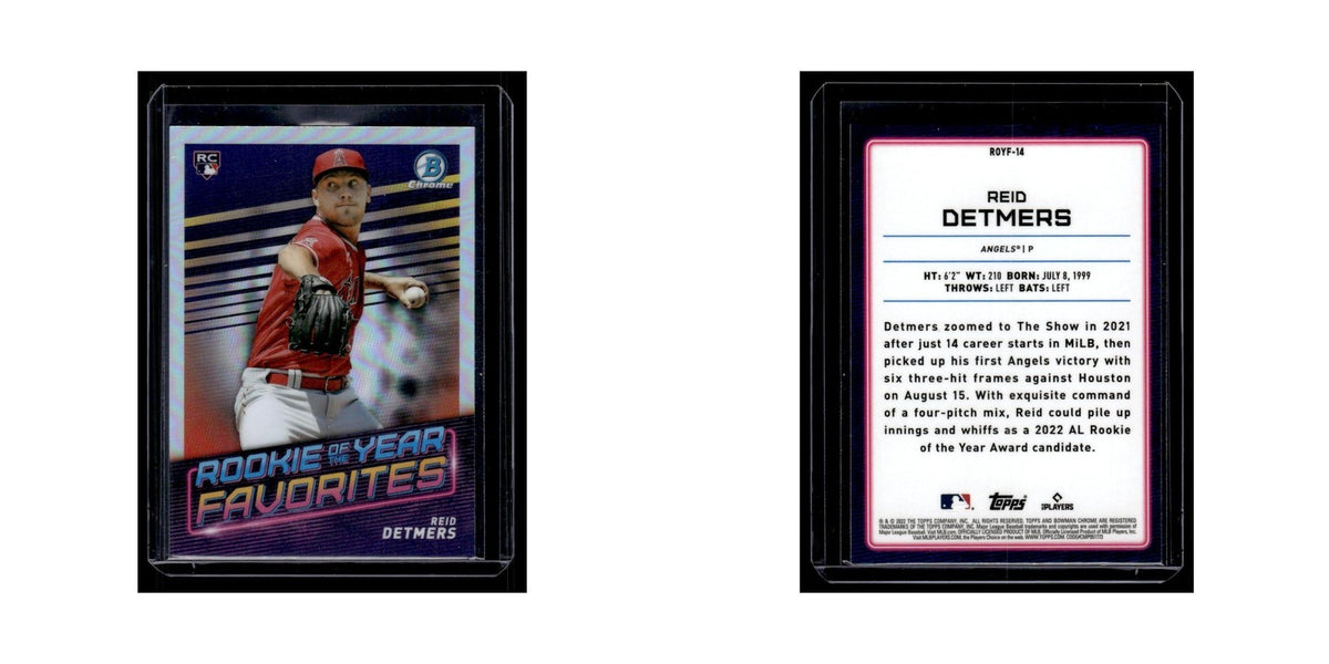 Reid Detmers 2022 Bowman Chrome Rookie of the Year Favorites #ROYF-14 NM