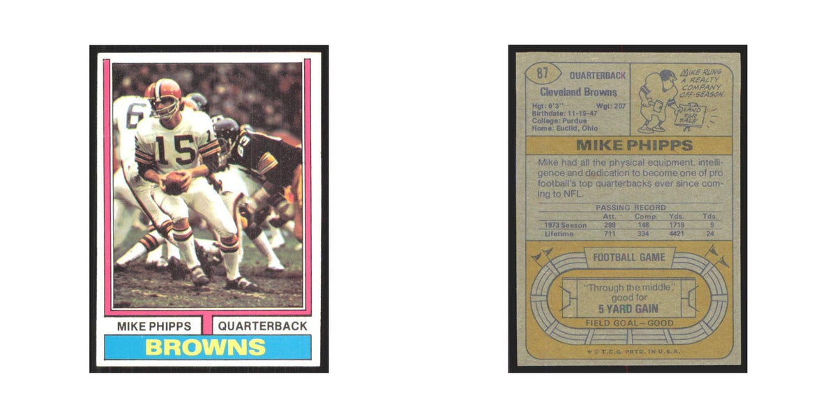 1974 Topps Mike Phipps Browns #87.0