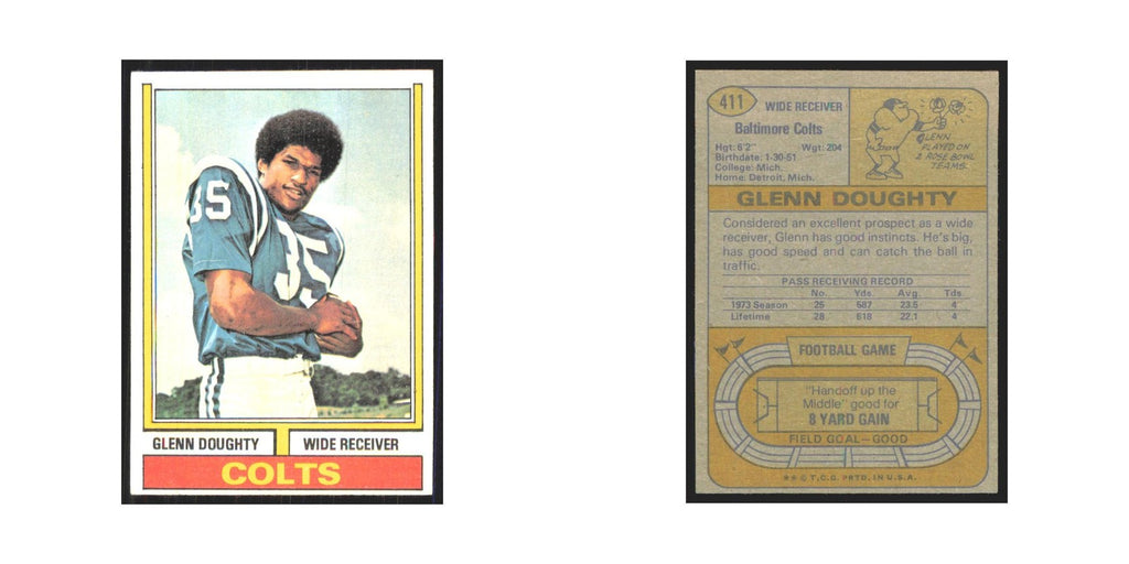 1974 Topps Glenn Doughty Baltimore Colts #411.0