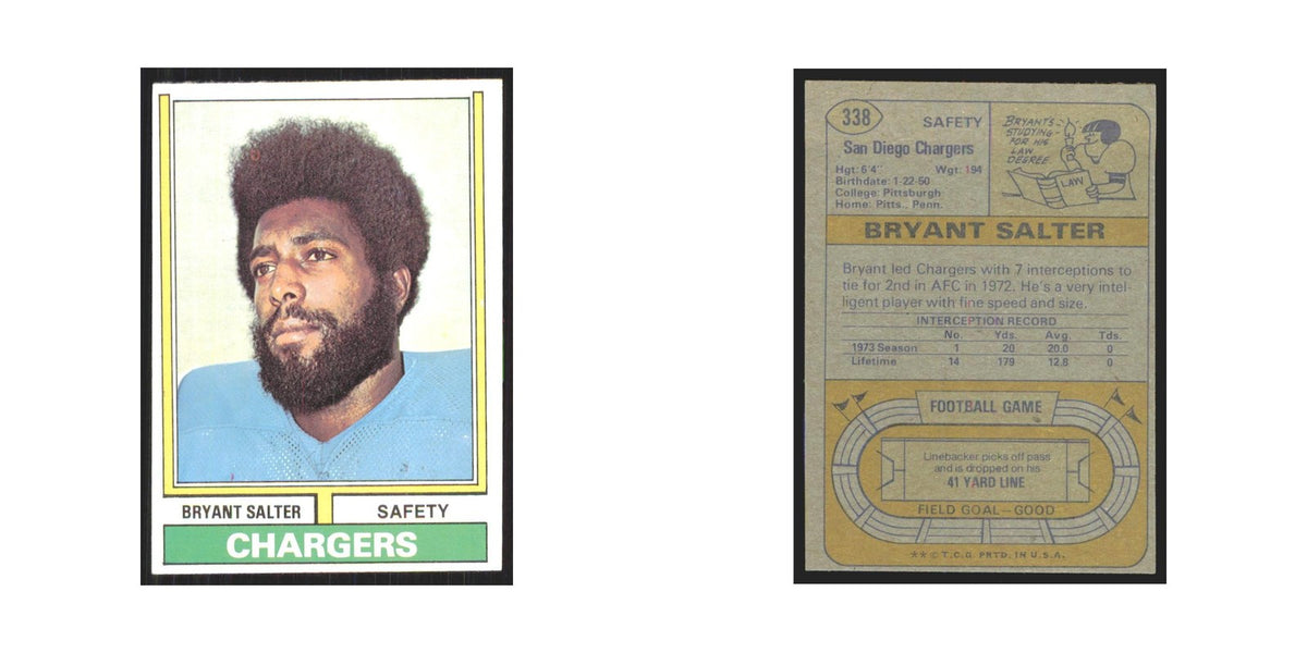 1974 Topps Bryant Salter San Diego Chargers #338.0