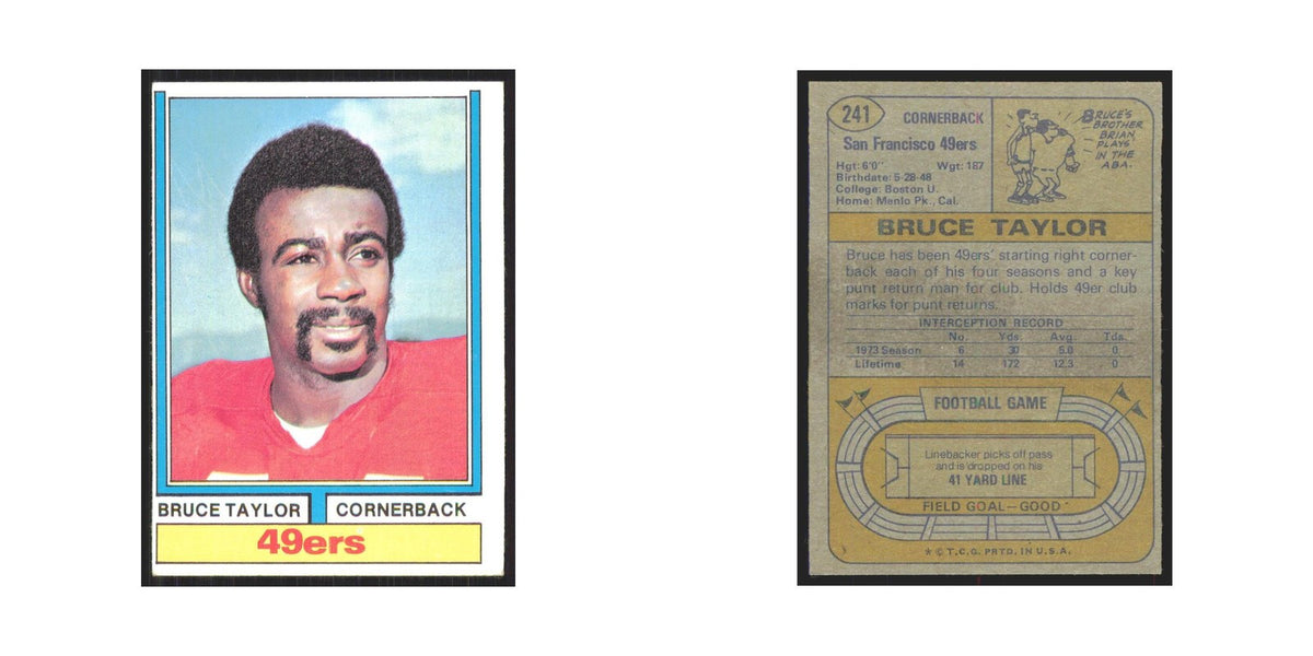 1974 Topps Bruce Taylor 49ers #241.0