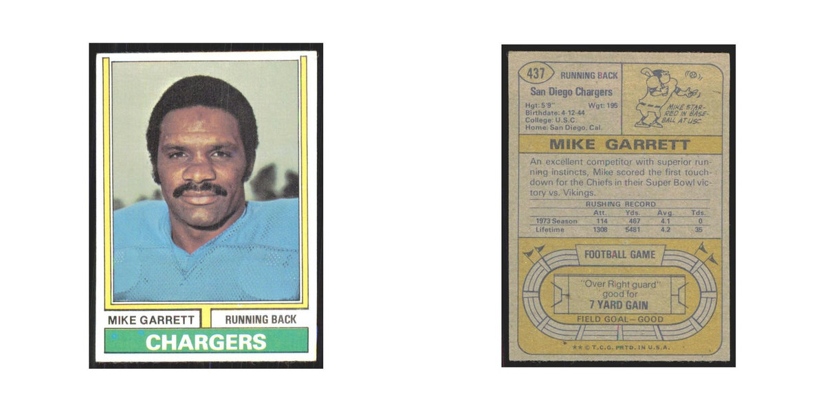 1974 Topps Mike Garrett San Diego Chargers #437.0