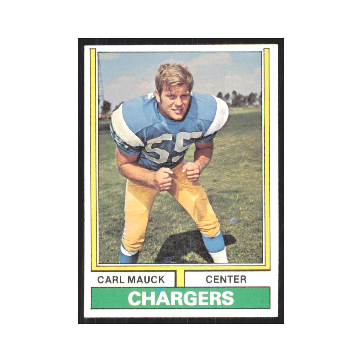 1974 Topps Carl Mauck San Diego Chargers #477.0