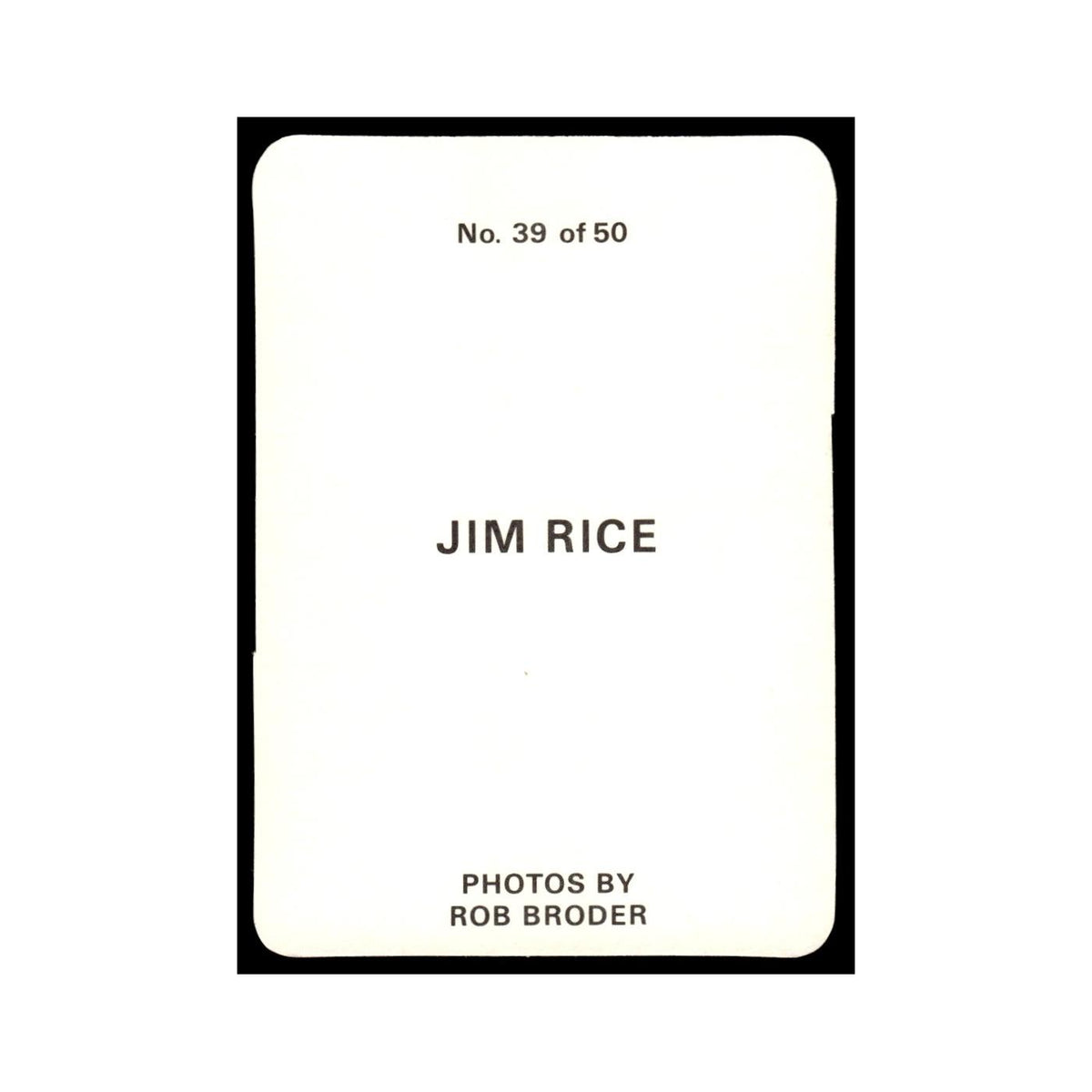 Jim Rice 1986 Rob Broder #39 Baseball Card NM