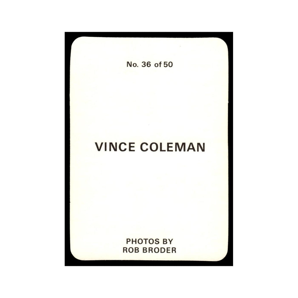 Vince Coleman 1986 Rob Broder #36 Baseball Card NM