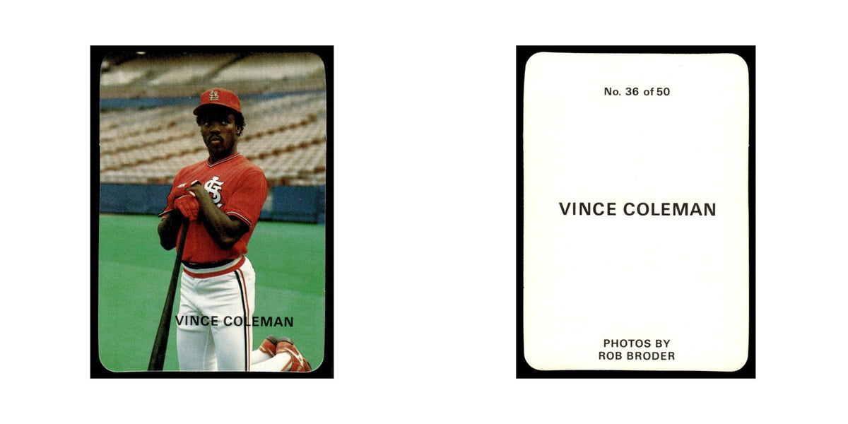 Vince Coleman 1986 Rob Broder #36 Baseball Card NM