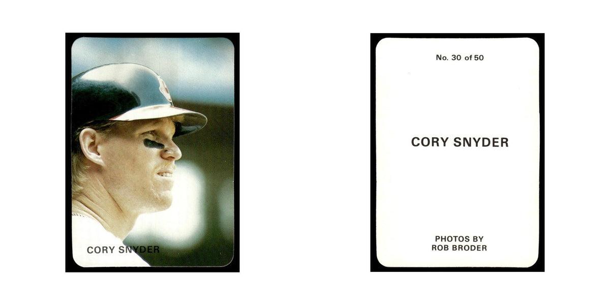 Cory Snyder 1986 Rob Broder #30 Baseball Card NM