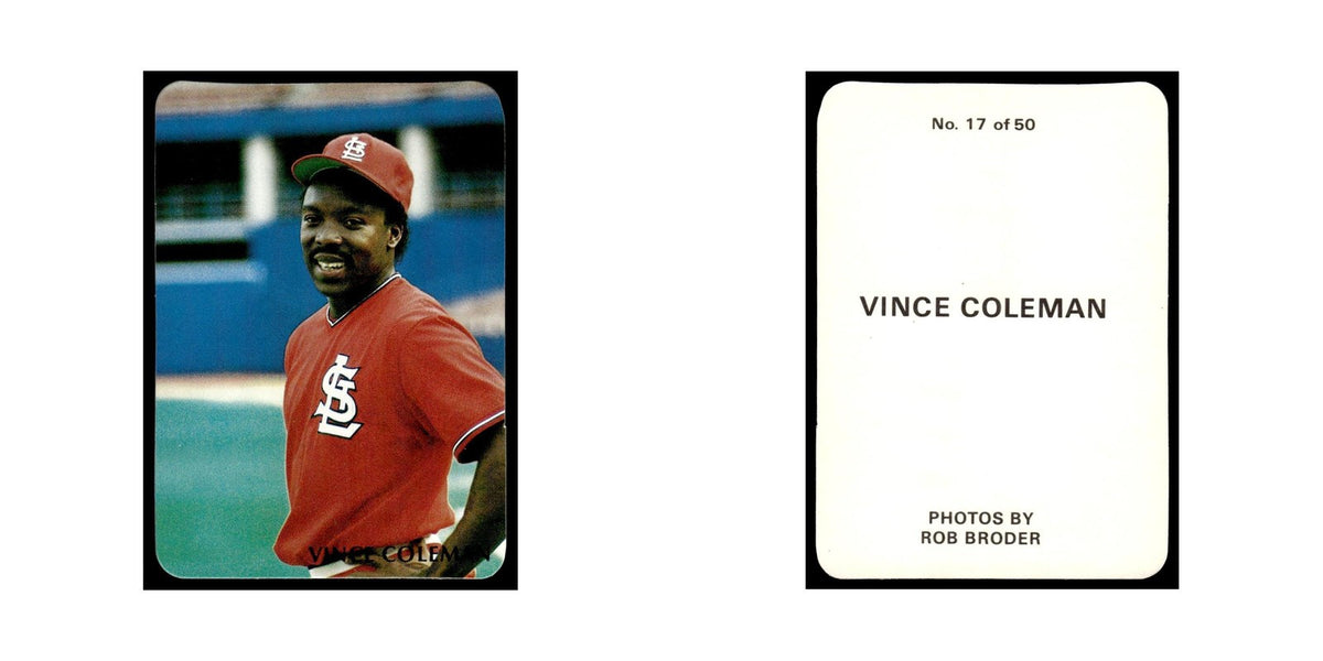 Vince Coleman 1986 Rob Broder #17 Baseball Card NM