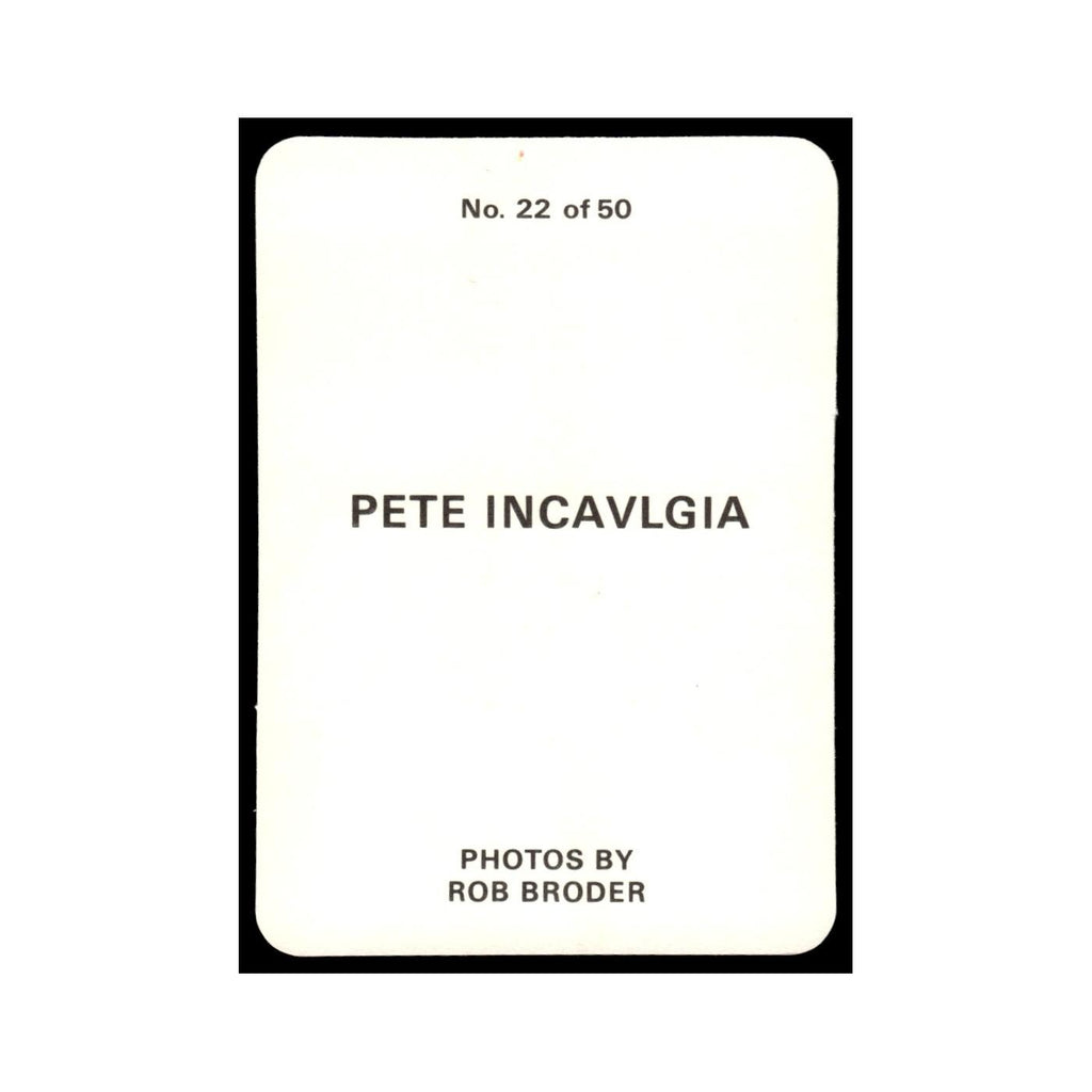 Pete Incaviglia 1986 Rob Broder #22 Baseball Card NM