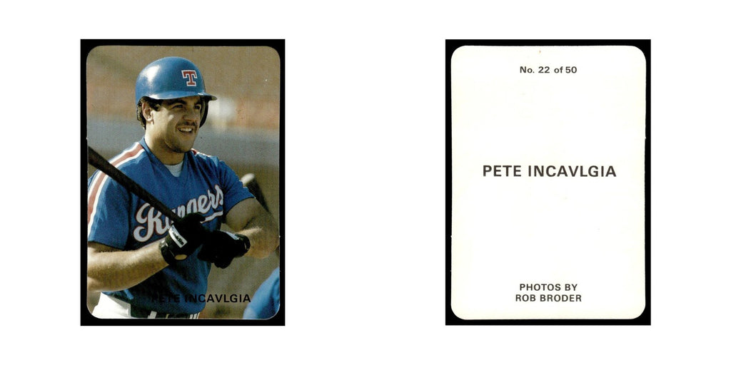Pete Incaviglia 1986 Rob Broder #22 Baseball Card NM