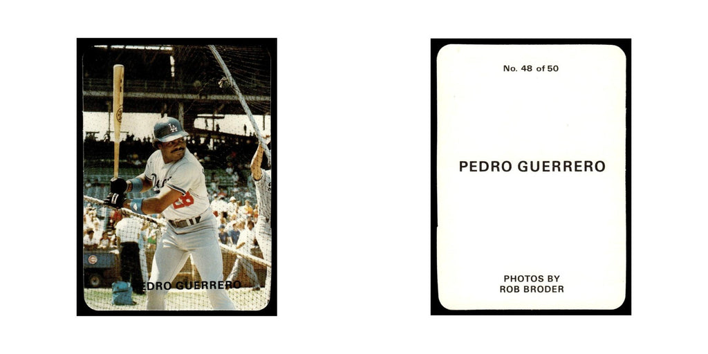 Pedro Guerrero 1986 Rob Broder #48 Baseball Card NM