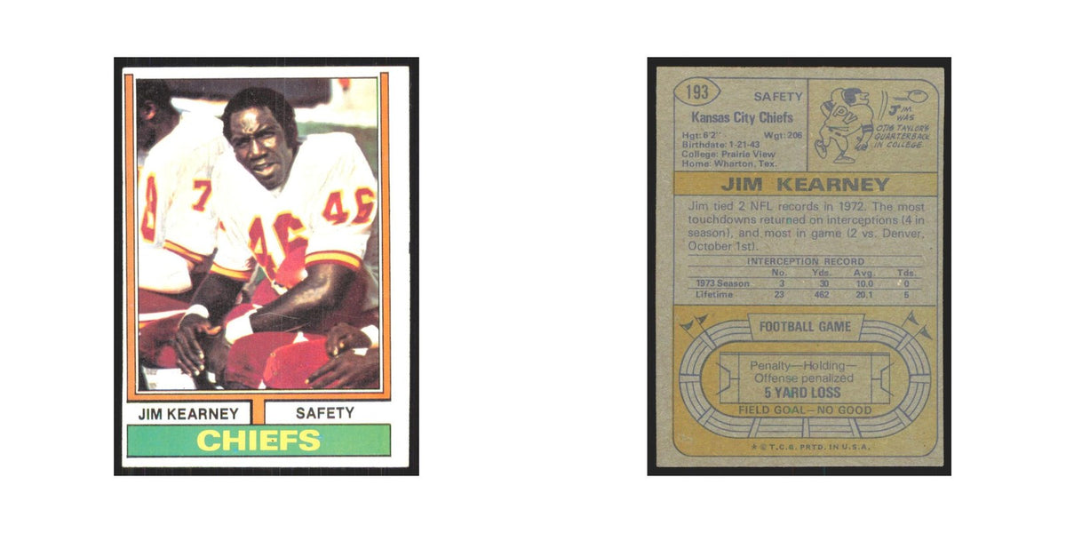 1974 Topps Jim Kearney Chiefs #193.0