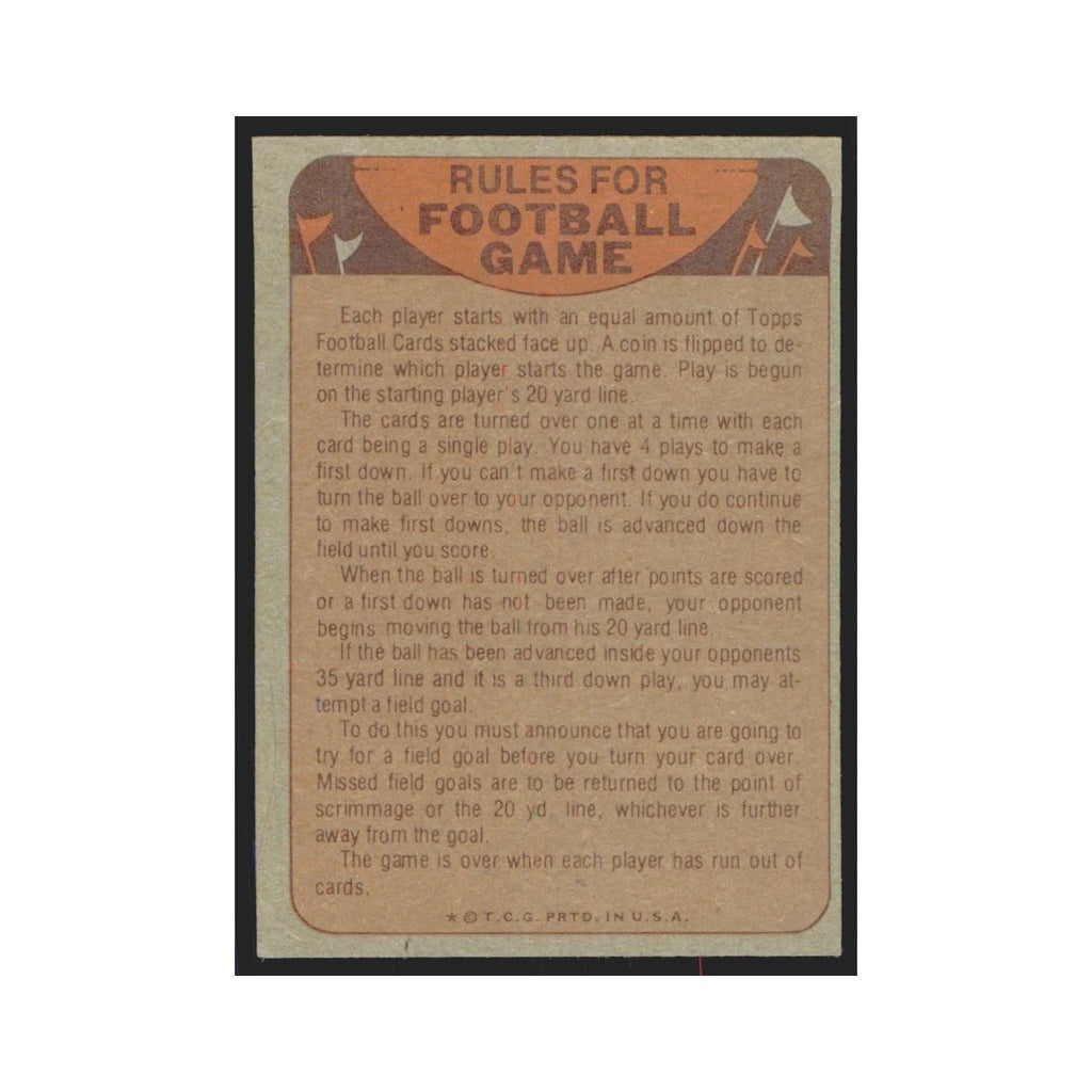 1974 Topps Checklist Patriots #nan