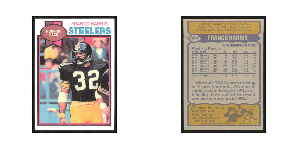 1979 Topps Franco Harris Steelers #300