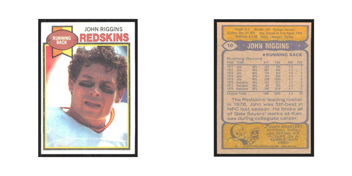 1979 Topps John Riggins Redskins #10