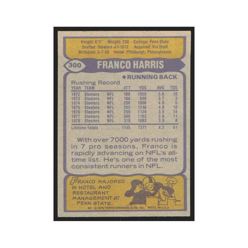 1979 Topps Franco Harris Steelers #300
