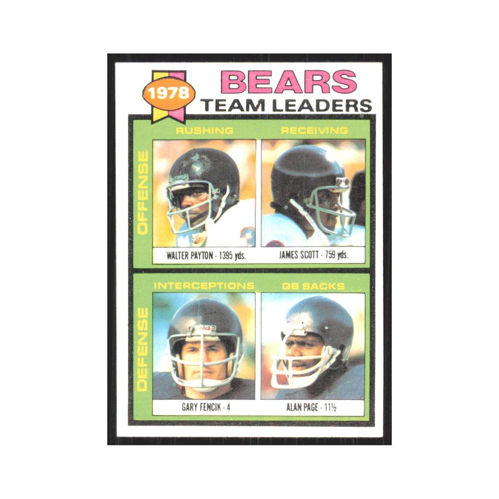 1979 Topps Walter Payton/James Scott/Gary Fencik/Alan Page Bears #132