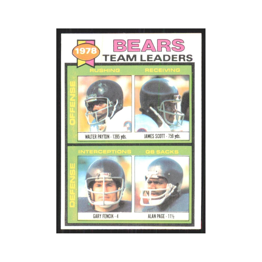 1979 Topps Walter Payton/James Scott/Gary Fencik/Alan Page Bears #132