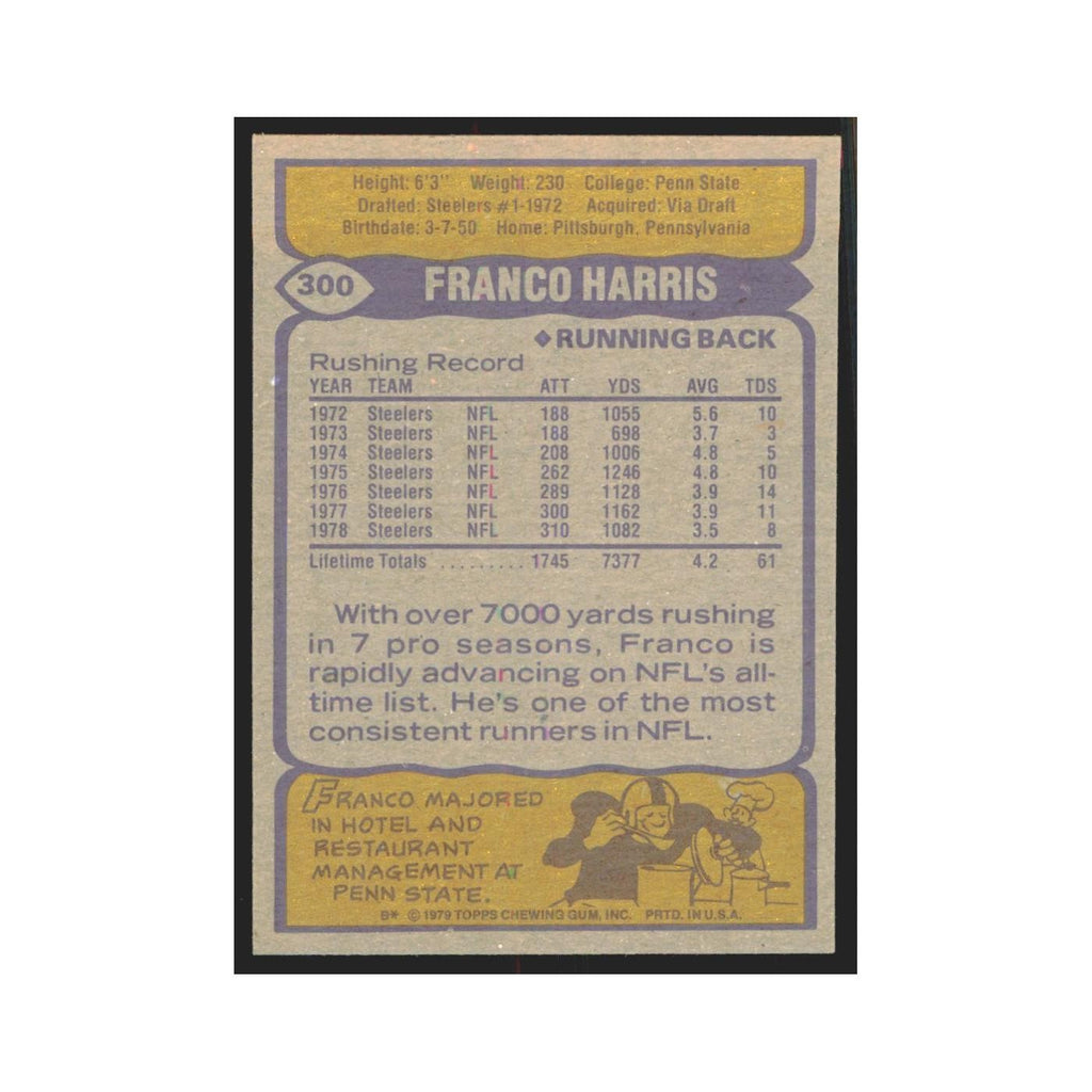 1979 Topps Franco Harris Steelers #300