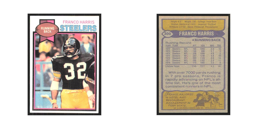 1979 Topps Franco Harris Steelers #300