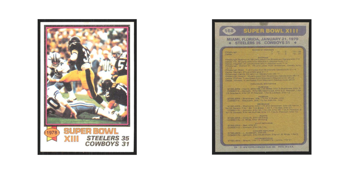 1979 Topps Super Bowl XIII Pittsburgh Steelers/Dallas Cowboys #168.0