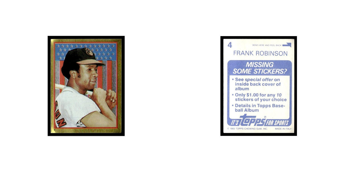 Frank Robinson 1983 Topps Stickers #4 Baltimore Orioles Baseball Card NM