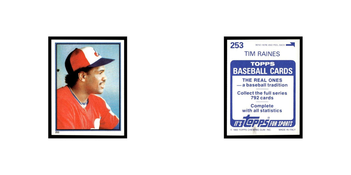 Tim Raines 1983 Topps Stickers #253 Montreal Expos Baseball Card NM