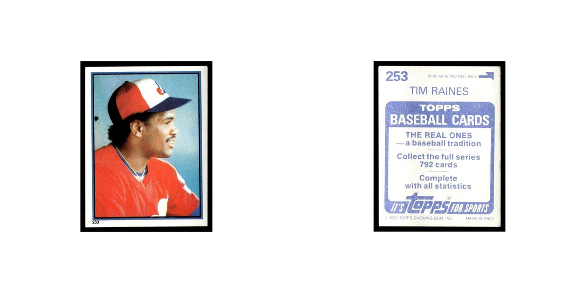 Tim Raines 1983 Topps Stickers #253 Montreal Expos Baseball Card NM