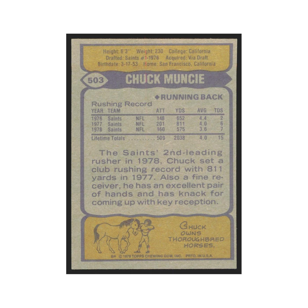 1979 Topps Chuck Muncie Saints #503