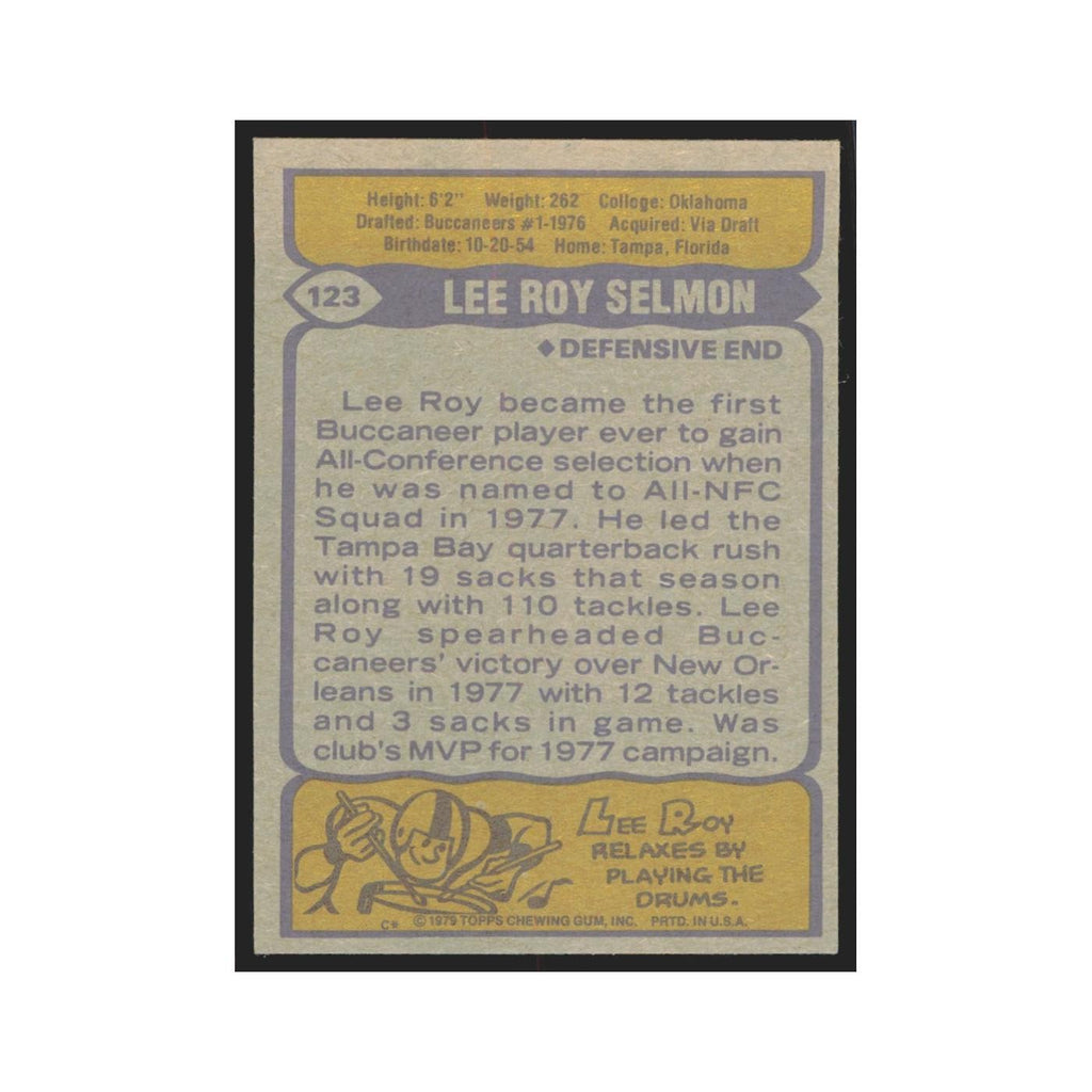 1979 Topps Lee Roy Selmon Buccaneers #123