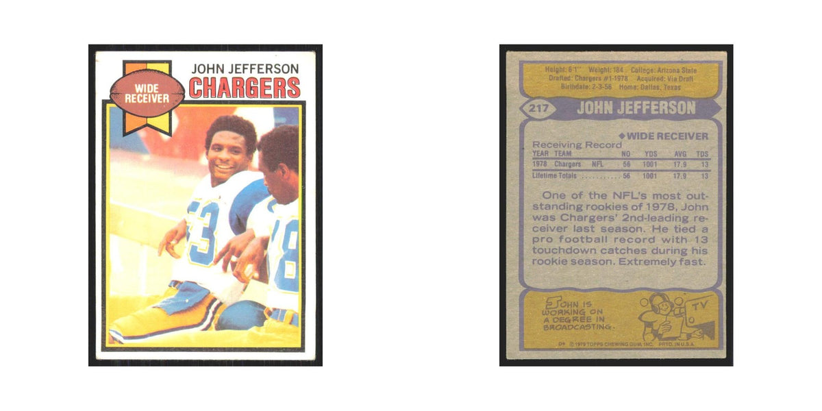 1979 Topps John Jefferson San Diego Chargers #217