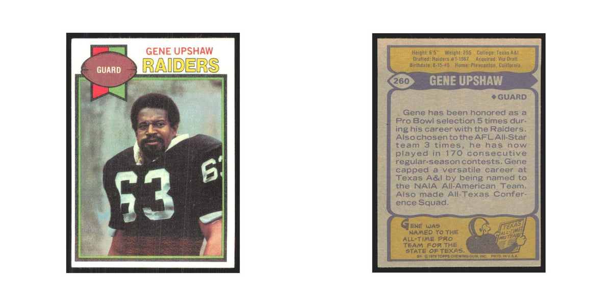 1979 Topps Gene Upshaw Raiders #260