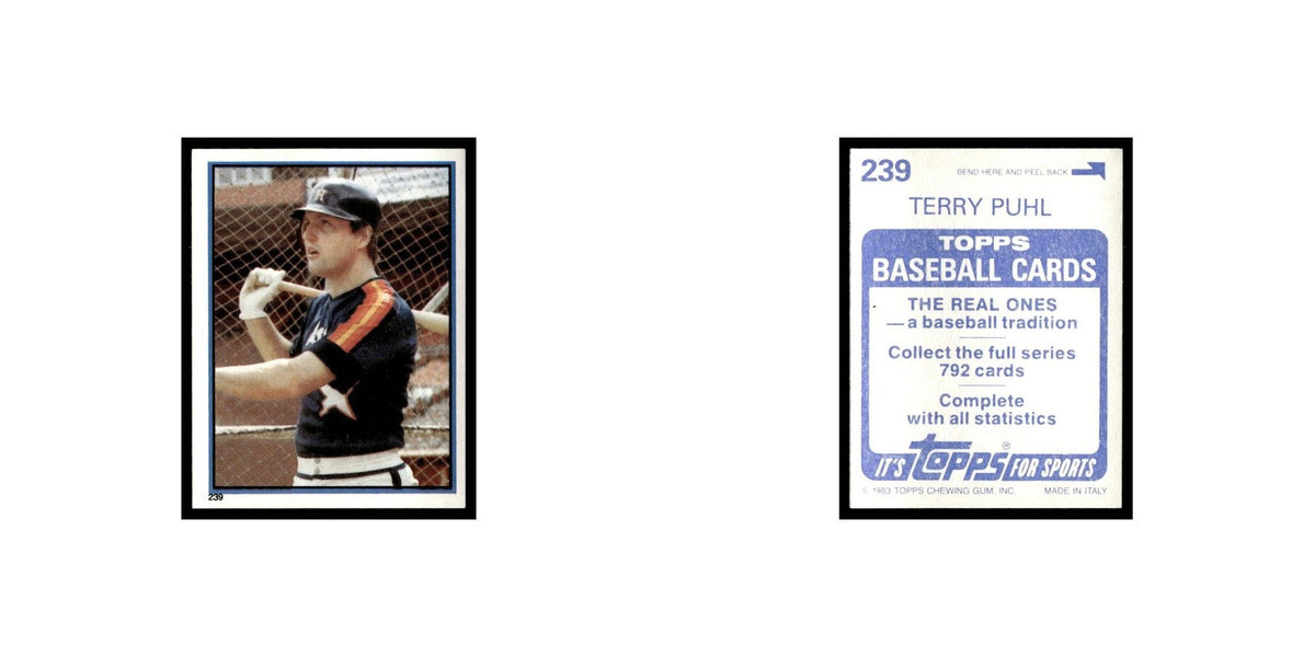 Terry Puhl 1983 Topps Stickers #239 Houston Astros Baseball Card NM