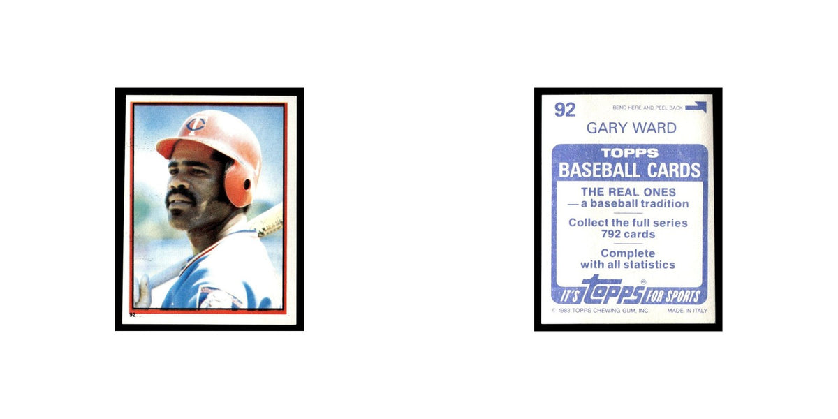 Gary Ward 1983 Topps Stickers #92 Minnesota Twins Baseball Card NM