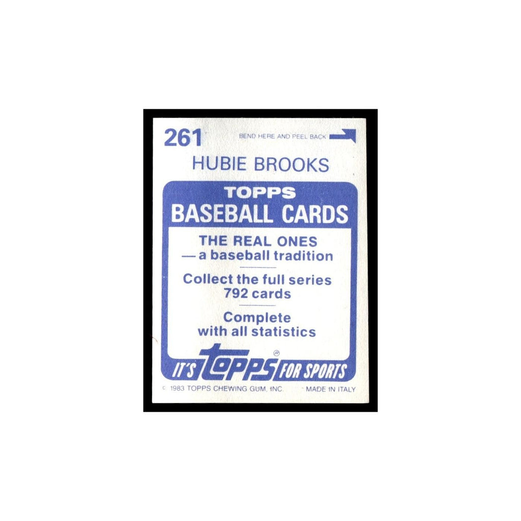 Hubie Brooks 1983 Topps Stickers #261 New York Mets Baseball Card NM