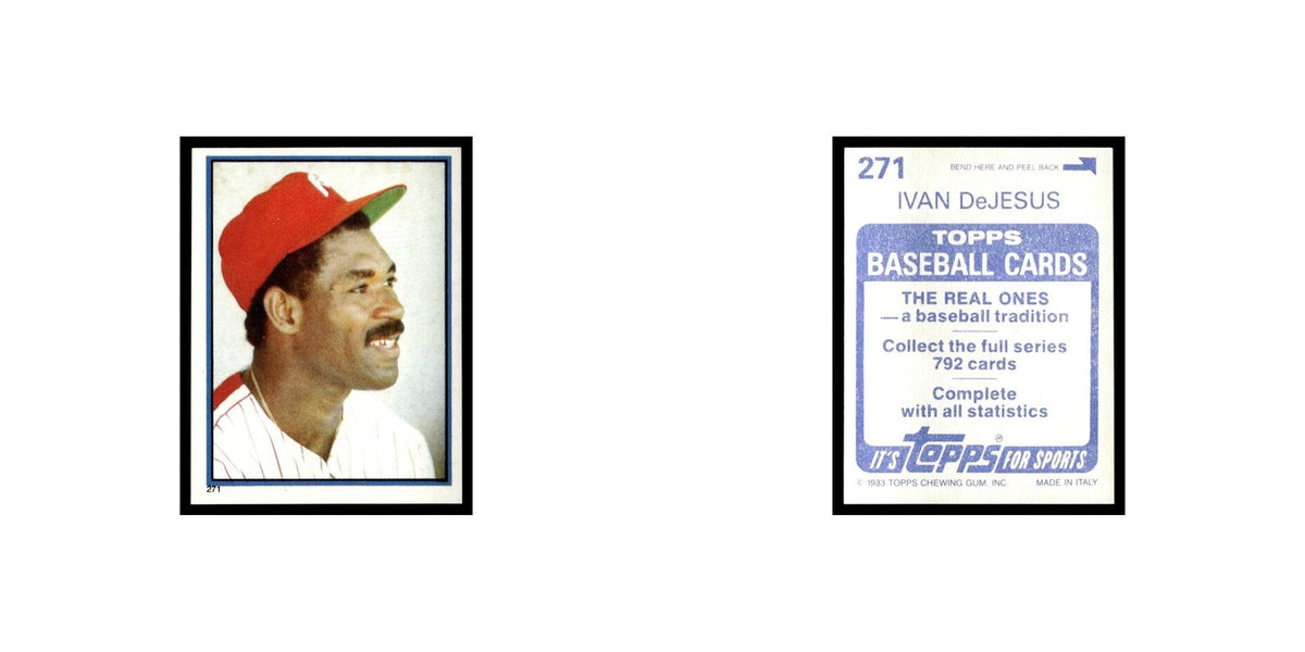 Ivan DeJesus 1983 Topps Stickers #271 Philadelphia Phillies Baseball Card NM