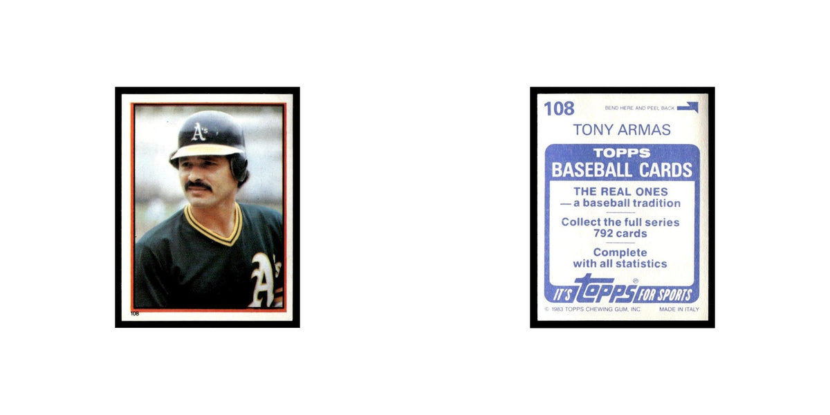 Tony Armas 1983 Topps Stickers #108 Oakland Athletics Baseball Card NM