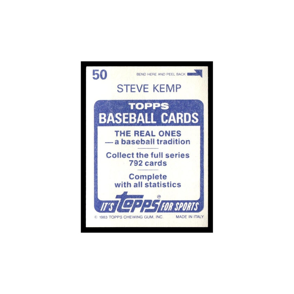 Steve Kemp 1983 Topps Stickers #50 Chicago White Sox Baseball Card NM