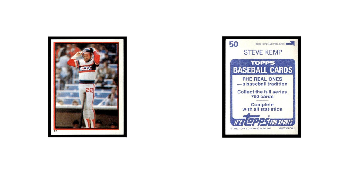 Steve Kemp 1983 Topps Stickers #50 Chicago White Sox Baseball Card NM