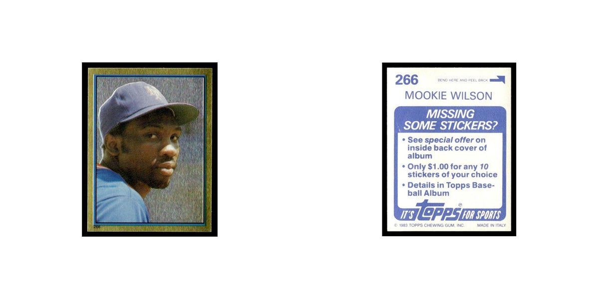 Mookie Wilson 1983 Topps Stickers #266 New York Mets Baseball Card NM
