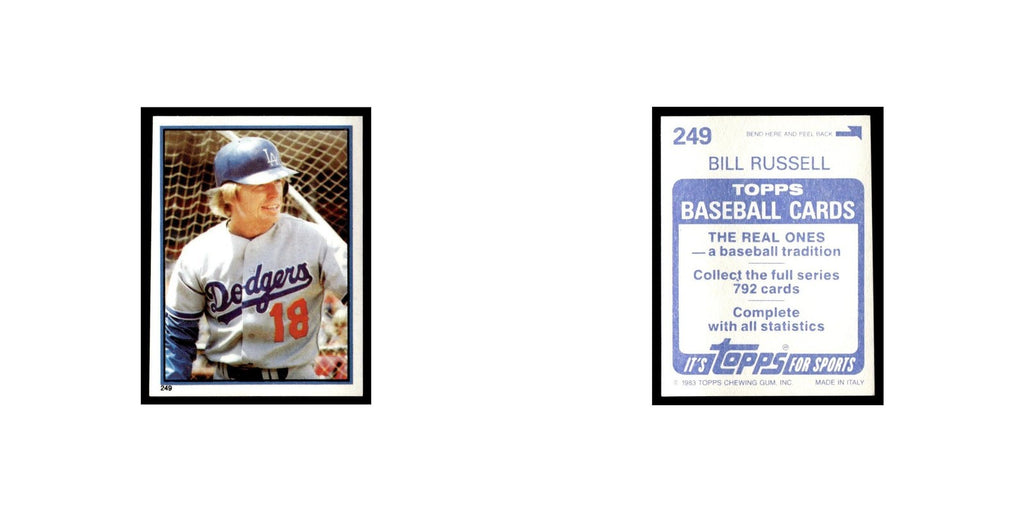 Bill Russell 1983 Topps Stickers #249 Los Angeles Dodgers Baseball Card NM