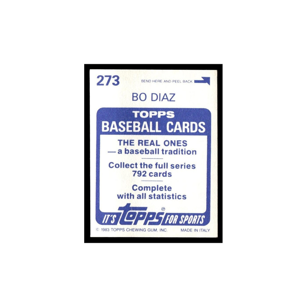 Bo Diaz 1983 Topps Stickers #273 Philadelphia Phillies Baseball Card NM