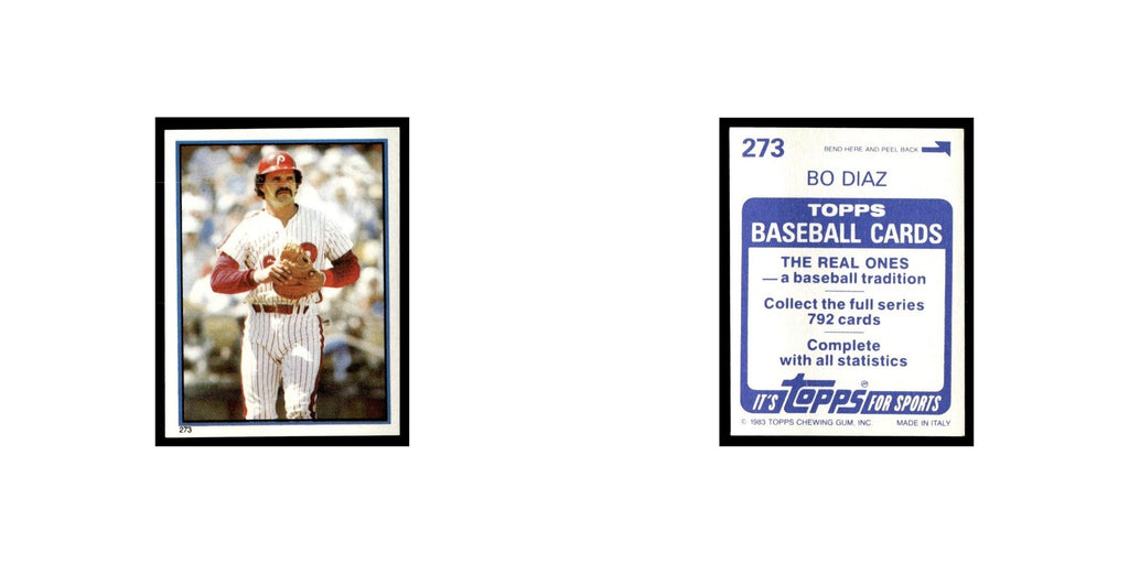 Bo Diaz 1983 Topps Stickers #273 Philadelphia Phillies Baseball Card NM