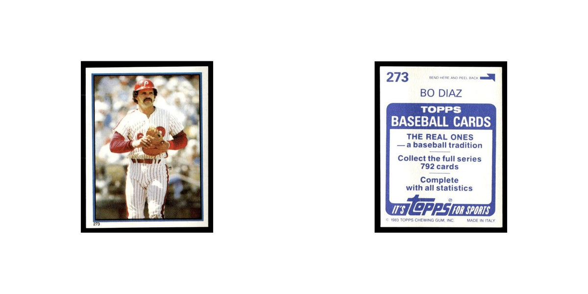Bo Diaz 1983 Topps Stickers #273 Philadelphia Phillies Baseball Card NM