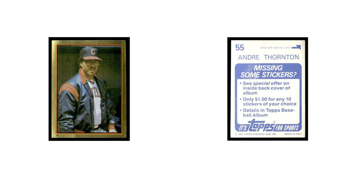 Andre Thornton 1983 Topps Stickers #55 Cleveland Indians Baseball Card NM