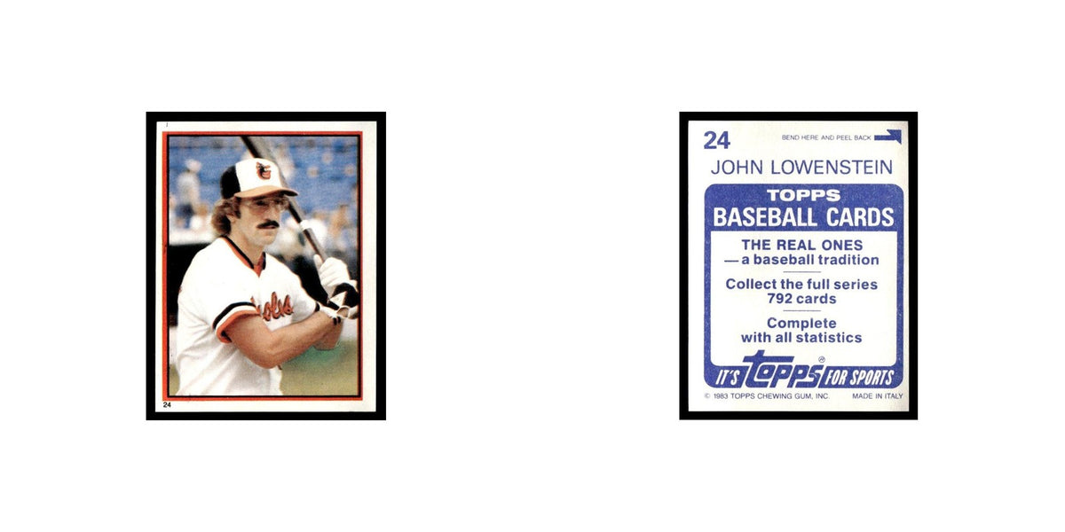 John Lowenstein 1983 Topps Stickers #24 Baltimore Orioles Baseball Card NM
