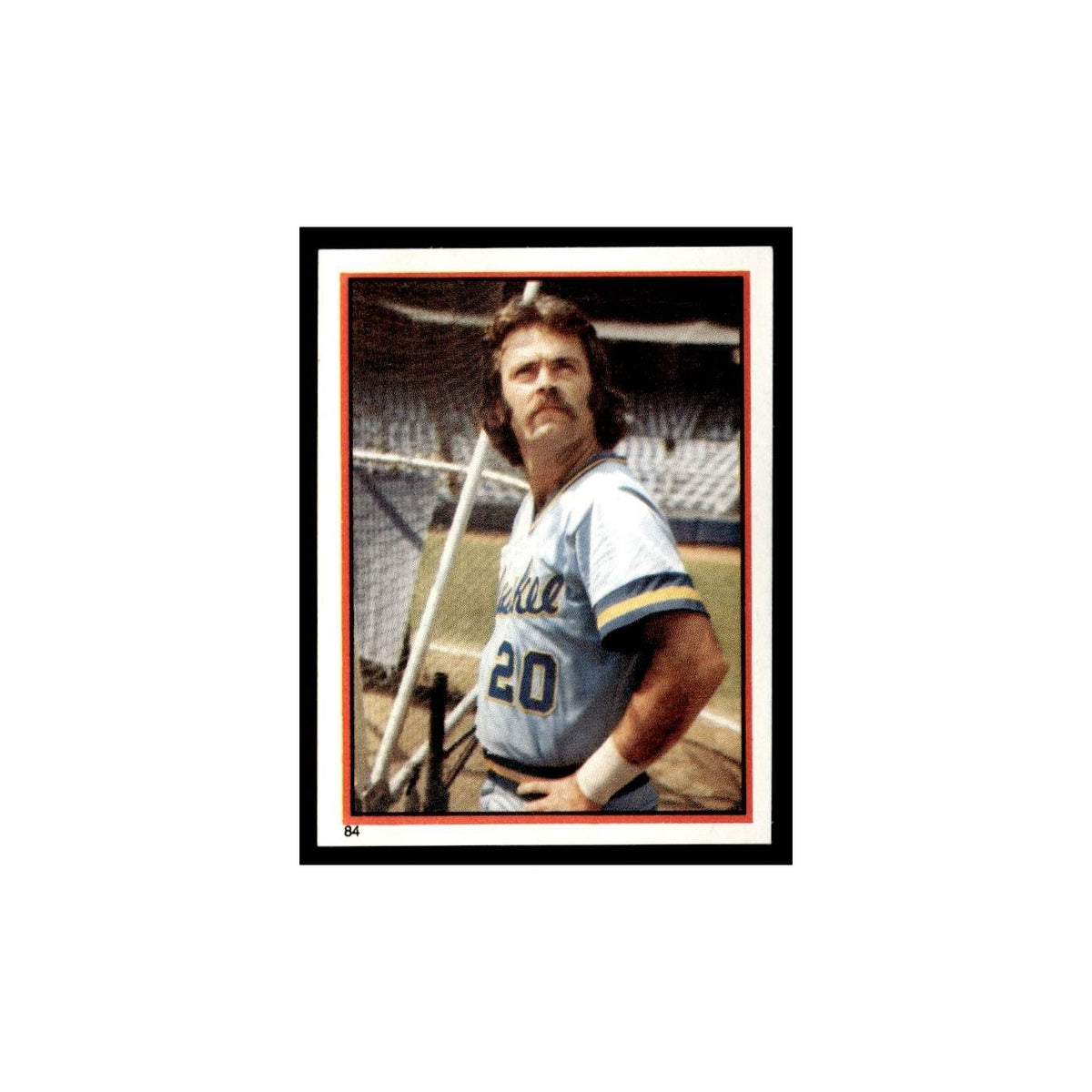 Gorman Thomas 1983 Topps Stickers #84 Milwaukee Brewers Baseball Card NM